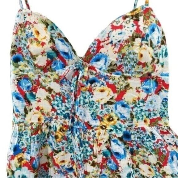 Oboe Women's Floral Mini Dress Size Large - Picture 6 of 14